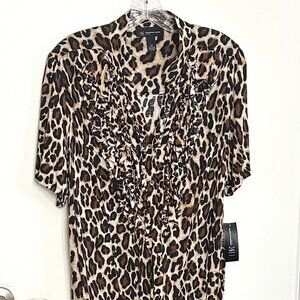 Ruffled Leopard Blouse